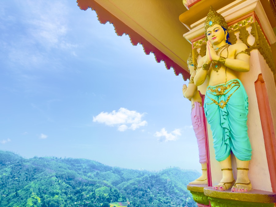 Peaceful atmosphere at an authentic Sri Lankan cultural heritage location