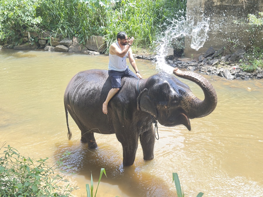 Natural wilderness landscape in a Sri Lankan national wildlife reserve